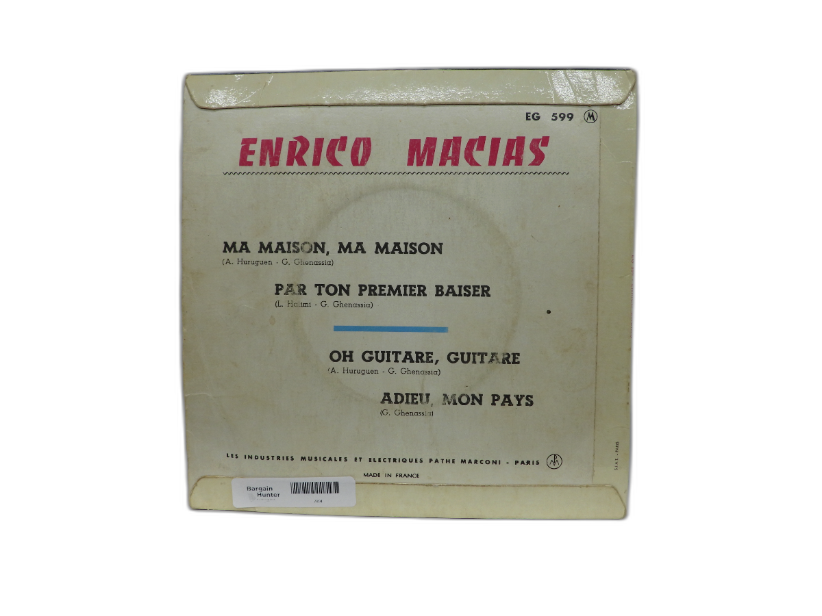 Enrico Macias Ma Maison 45 Rpm Vinyl Record Pathé