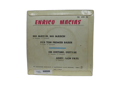 Enrico Macias Ma Maison 45 Rpm Vinyl Record Pathé