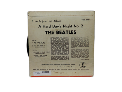 The Beatles a Hard Day's Night 45 Rpm Ep Vinyl Record Parlophone