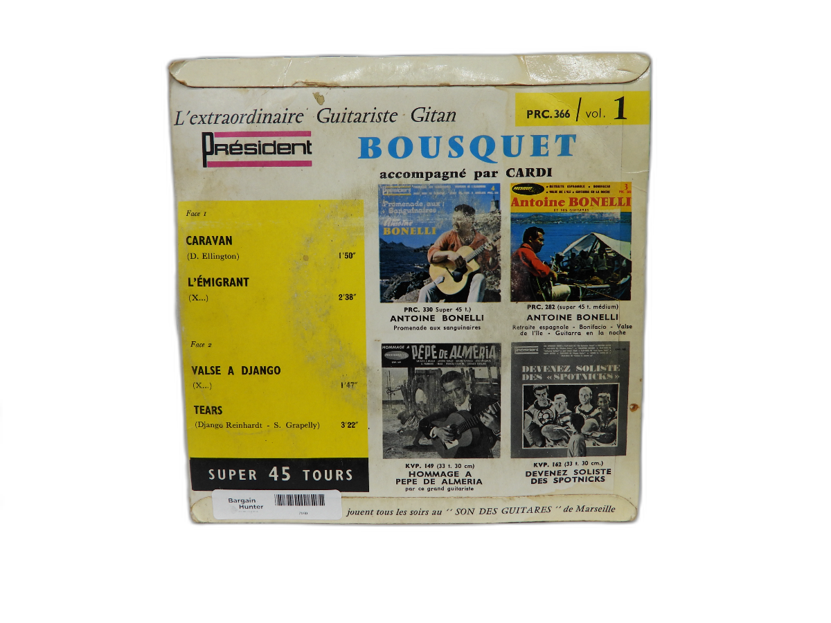 Bousquet Valse a Django / Tears 45 Rpm Vinyl Record Président