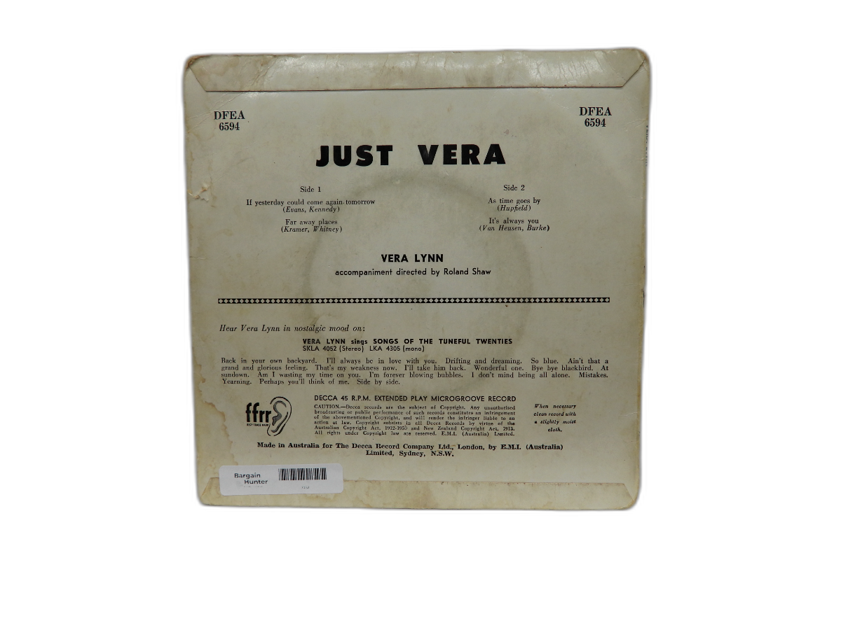 Just Vera Lynn Decca 45 Rpm Vinyl Record
