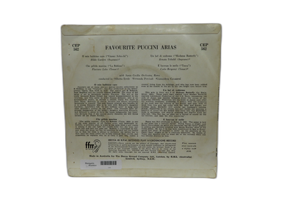 Decca Favourite Puccini Arias 45 Rpm Vinyl Record