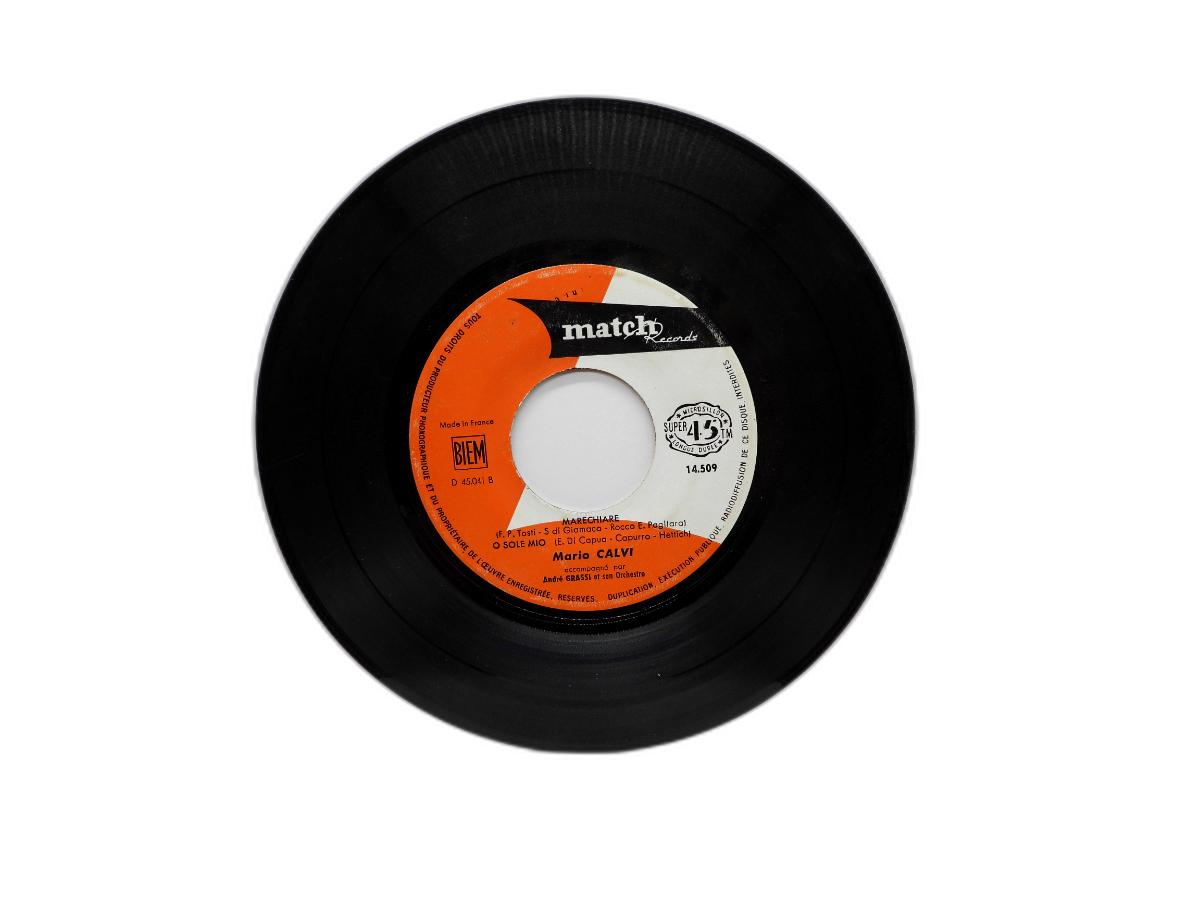 Chansons Napolitaines 45 Rpm Vinyl By Mario Calvi Match Records