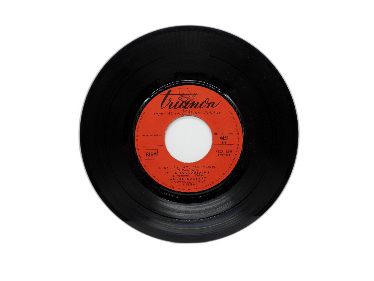 André Dassary Ramuntcho Berceuse Basque 45 Rpm Vinyl Trianon