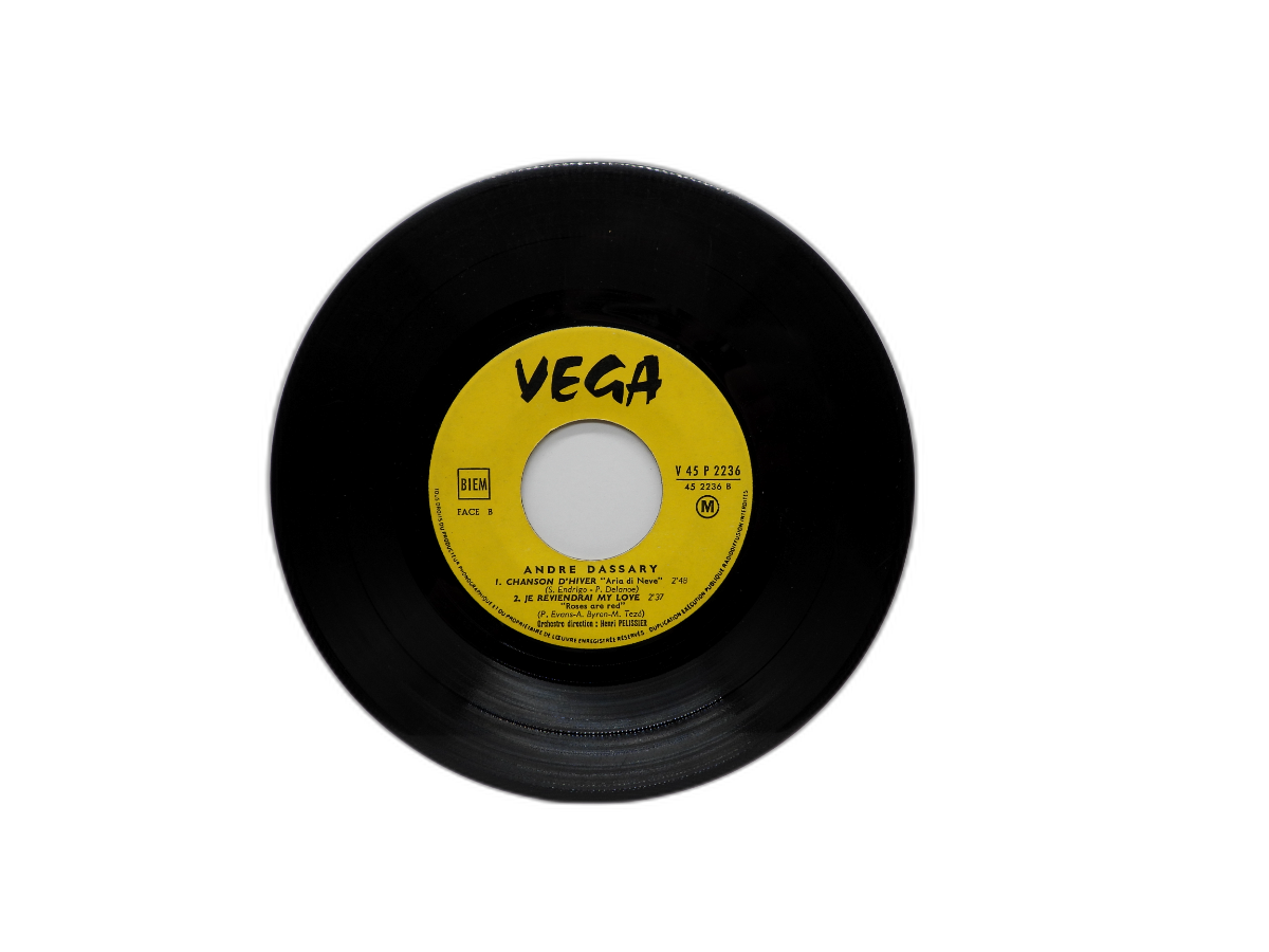 Andre Dassary Le Jour Le Plus Long 45 Rpm Vinyl Record Vega