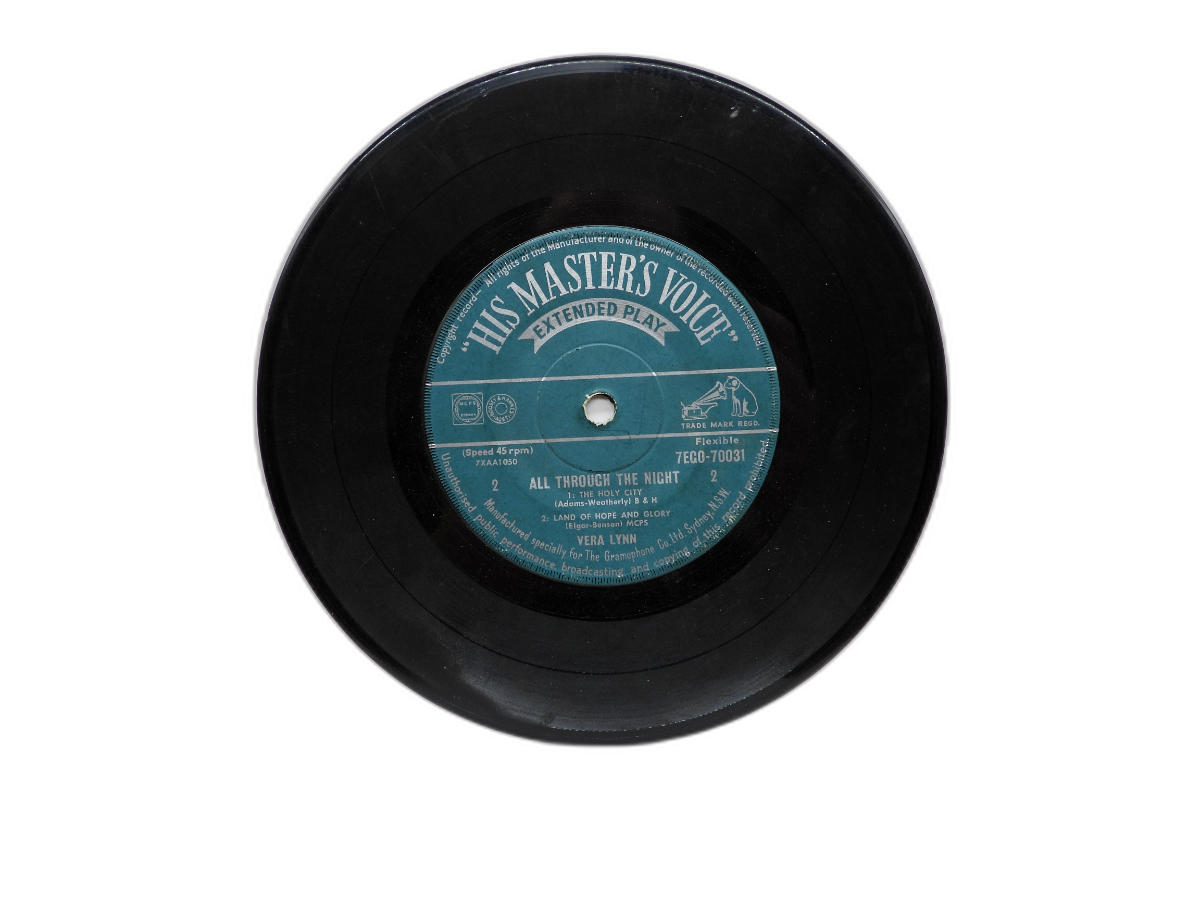 All Through the Night 45 Rpm Vinyl Record Vera Lynn His Master's Voice