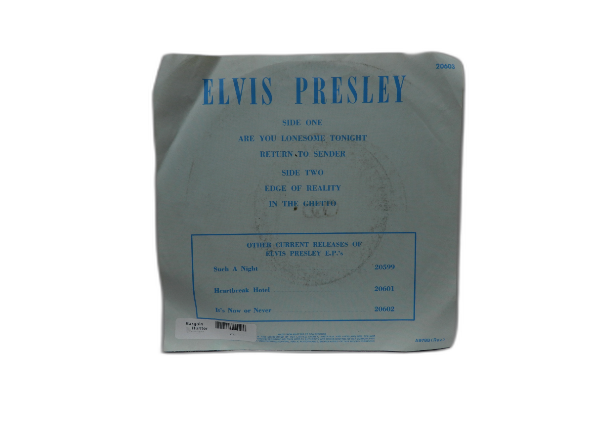Elvis Presley Are You Lonesome Tonight 7" 45 Rpm Vinyl Single Rca Victor
