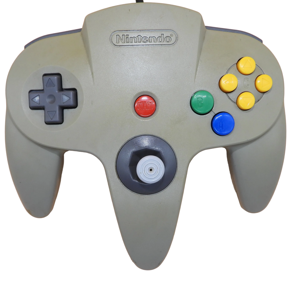 Nintendo 64 Wired Controller Game Yellowed / Thumb Stick Worm 