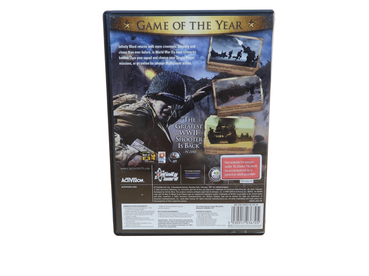 Call of Duty 2 Game of the Year Pc Dvd Rom Activision