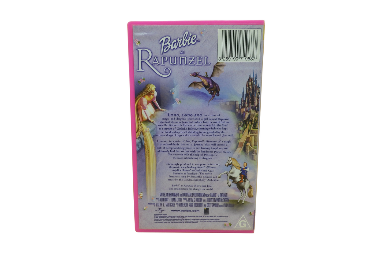 Barbie As Rapunzel Vhs Tape 2002 Universal