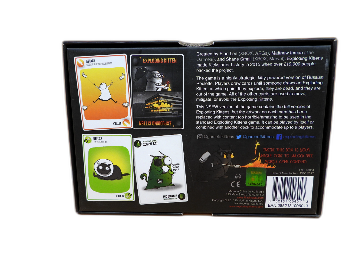 Exploding Kittens Nsfw Edition Card Game