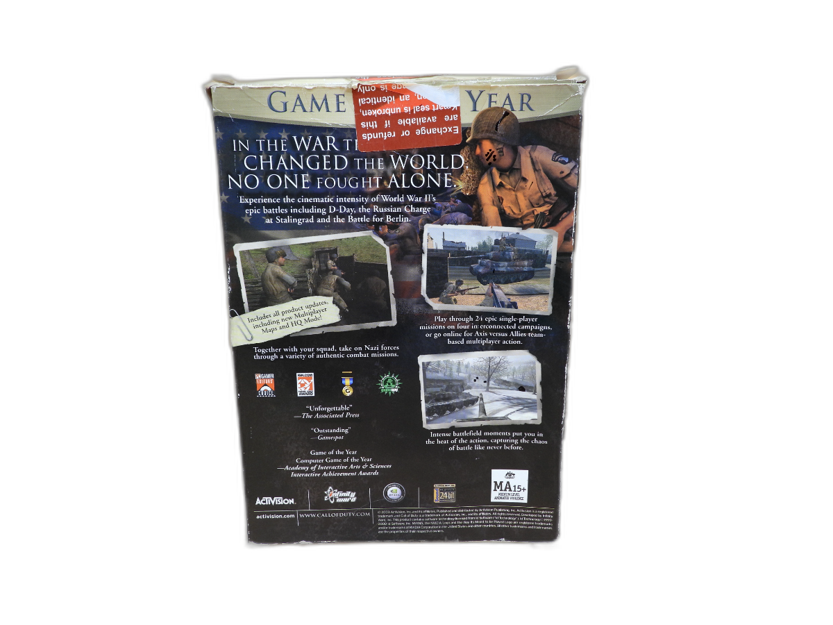 Call of Duty Game of the Year Edition Pc Cd Rom Activision