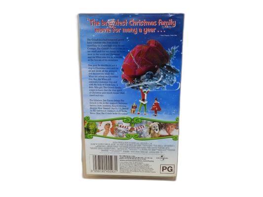 The Grinch Vhs Tape Jim Carrey Pg Rated Universal