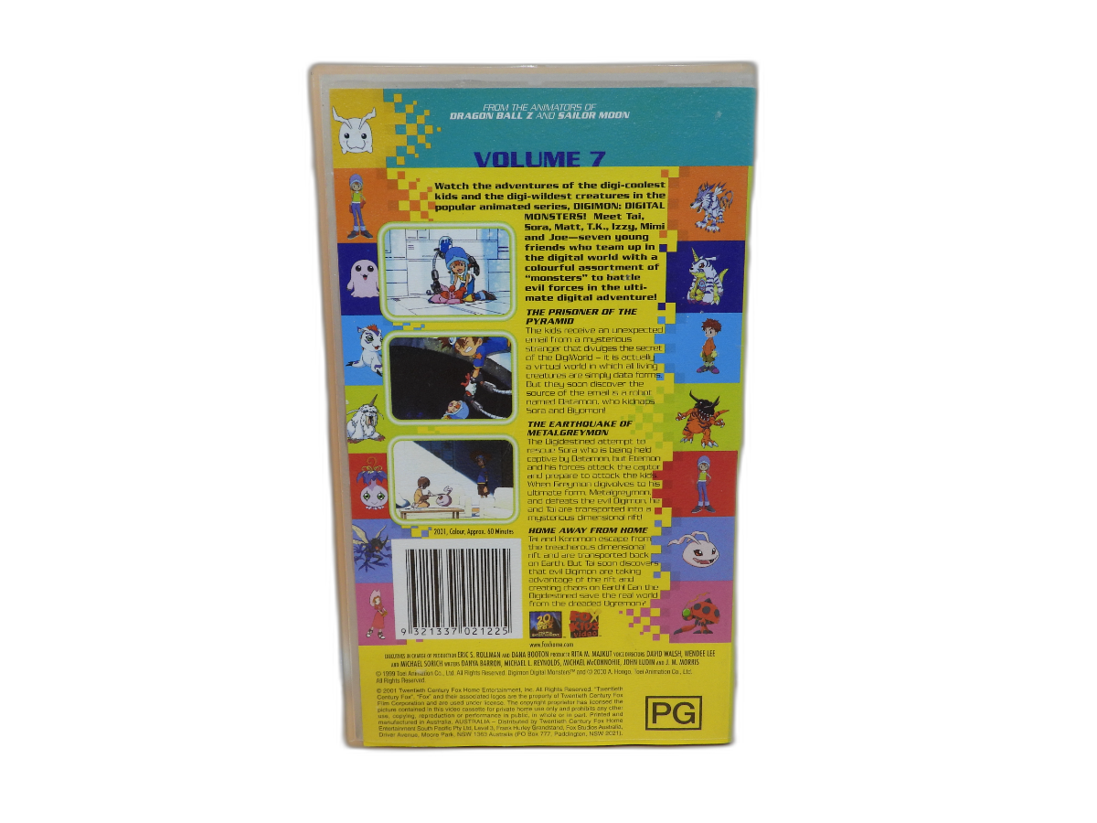Digimon Digital Monsters Volume 7 Vhs Tape 20th Century Fox Home Entertainment