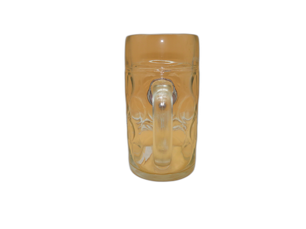 Paulaner München 1l Dimpled Glass Beer Stein Mug