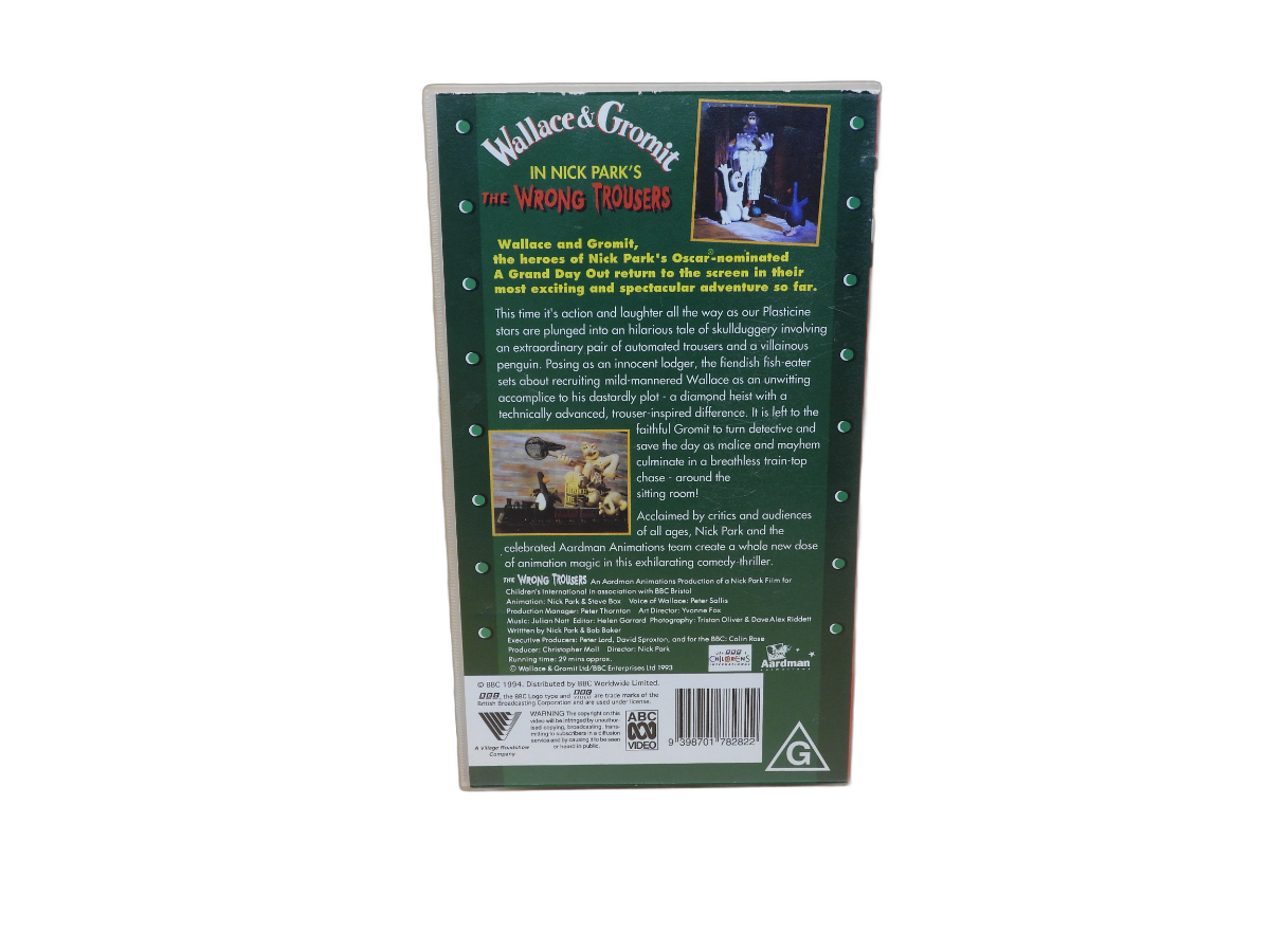 Wallace & Gromit the Wrong Trousers Vhs Bbc Video