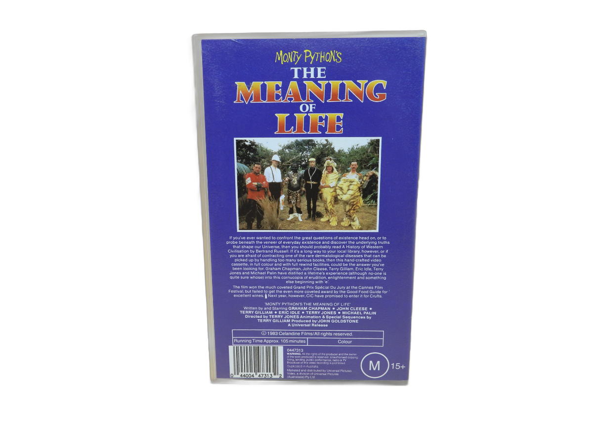 Monty Python the Meaning of Life Vhs Tape Universal