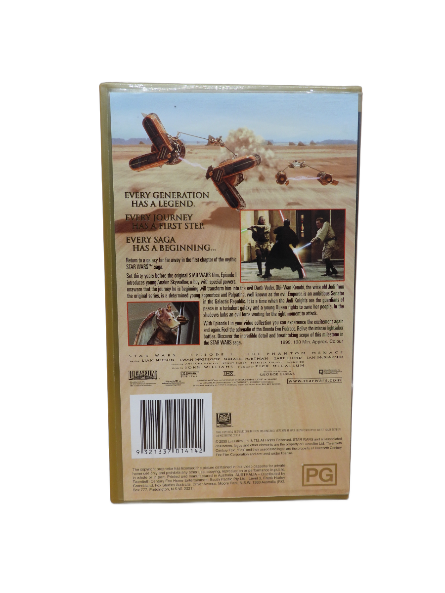 Star Wars Episode I the Phantom Menace Vhs Widescreen 20th Century Fox