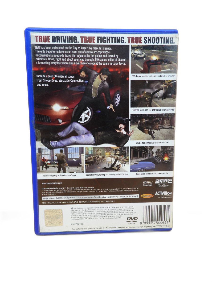 True Crime Streets of La PlayStation 2 Game Activision
