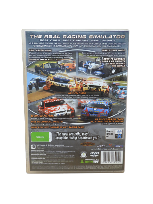 V8 Supercars Australia 3 Pc Racing Simulator Codemasters Game