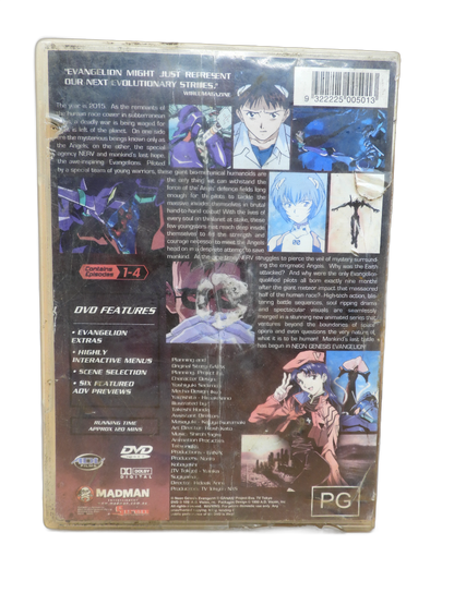 Neon Genesis Evangelion Collection 0 1 Dvd Adv Films WATER DAMGED