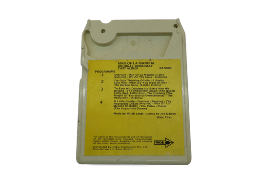 Man of La Mancha Broadway Cast 8 Track Tape Mca