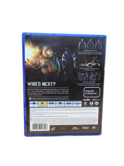 Mortal Kombat X PS4 Fighting Game Wb Games