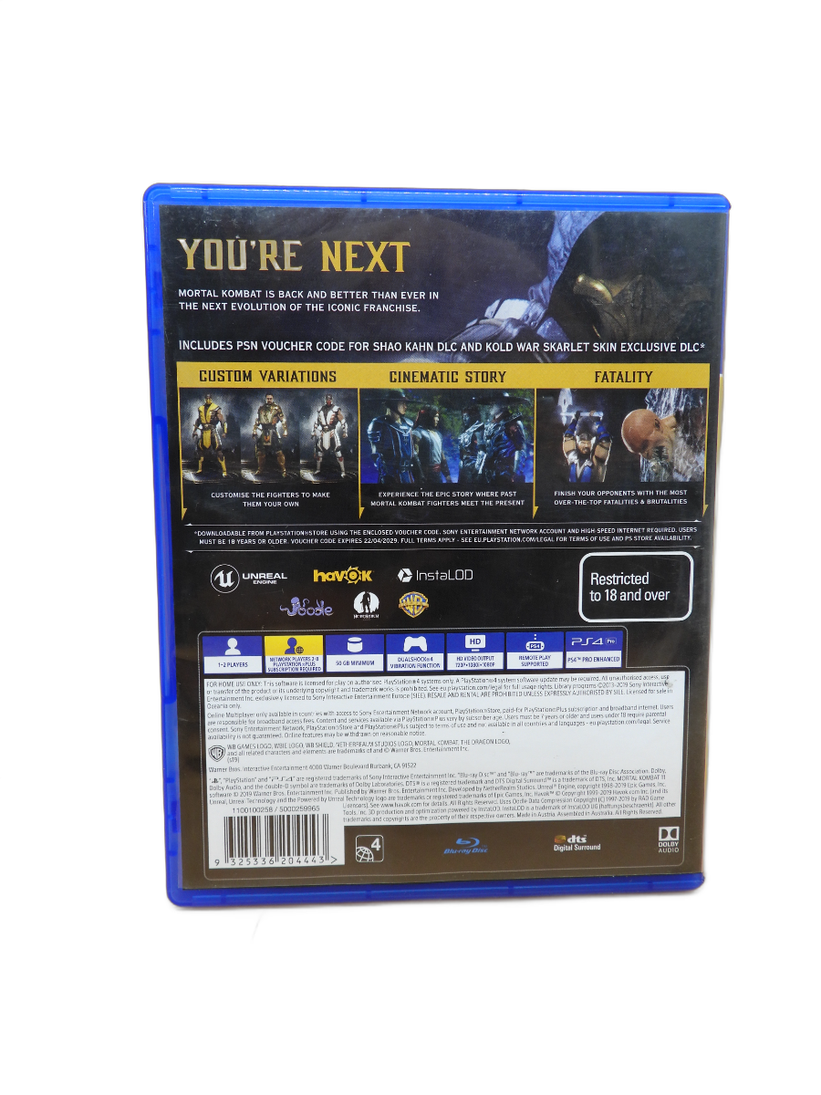 Mortal Kombat 11 PS4 Fighting Game Warner Bros. Games