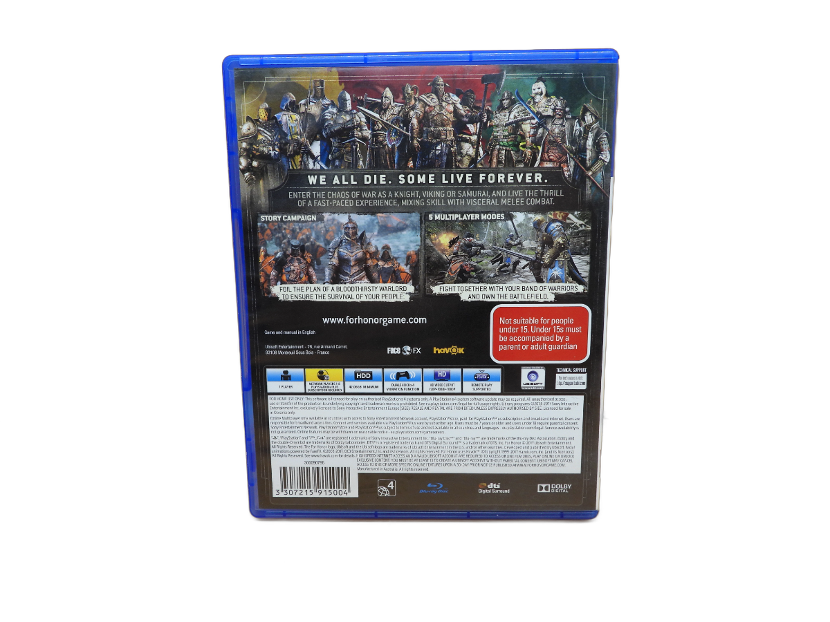 For Honor PS4 Action Multiplayer Game Ubisoft