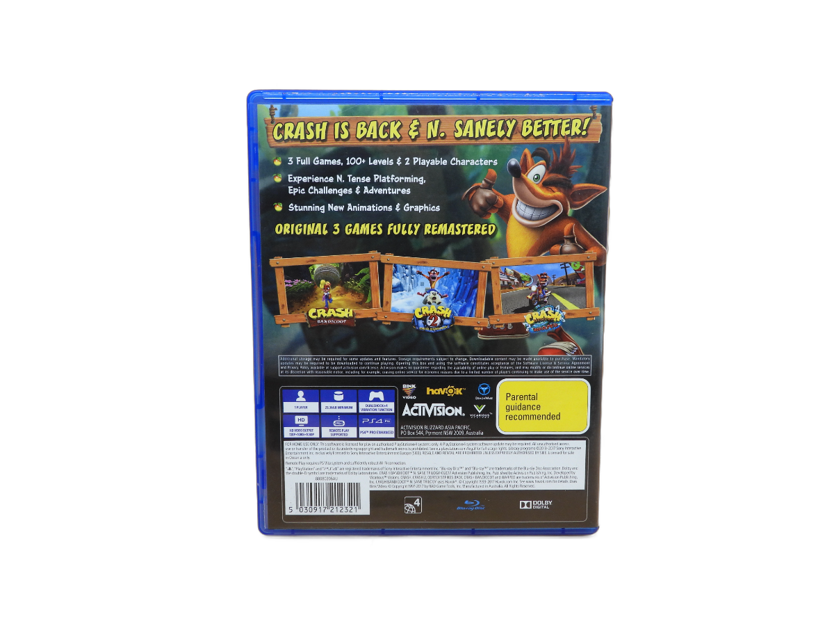 Crash Bandicoot N. Sane Trilogy PS4 Activision Game