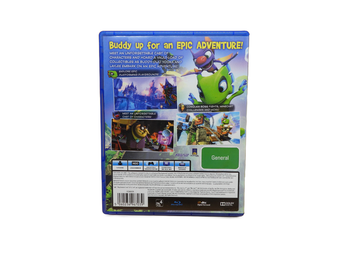 Yooka Laylee PS4 Platformer Game Playtonic Games
