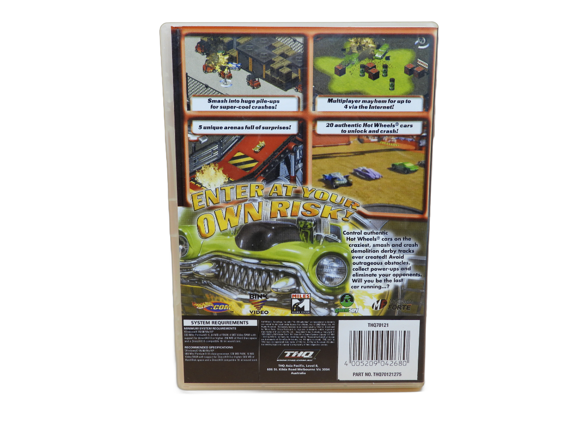 Hot Wheels Bash Arena Pc Game Cd Rom Thq