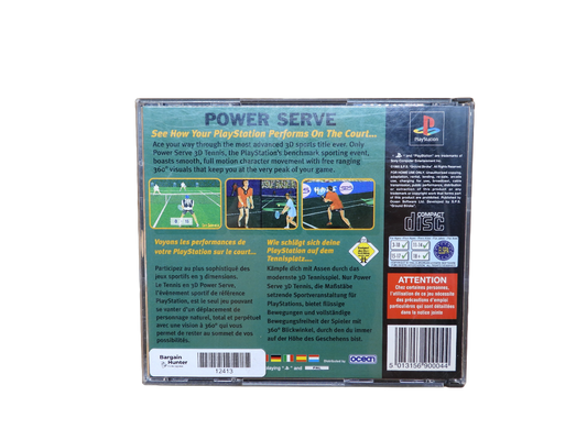 Power Serve 3d Tennis Playstation PS1 Ocean Game