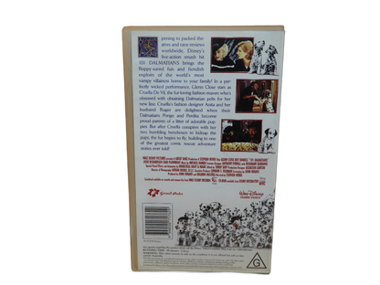 101 Dalmatians Disney Vhs Tape Glenn Close Walt Disney