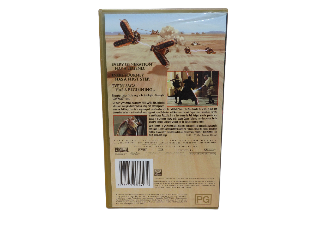 Star Wars Episode I the Phantom Menace Vhs Tape 20th Century Fox Home Entertainm