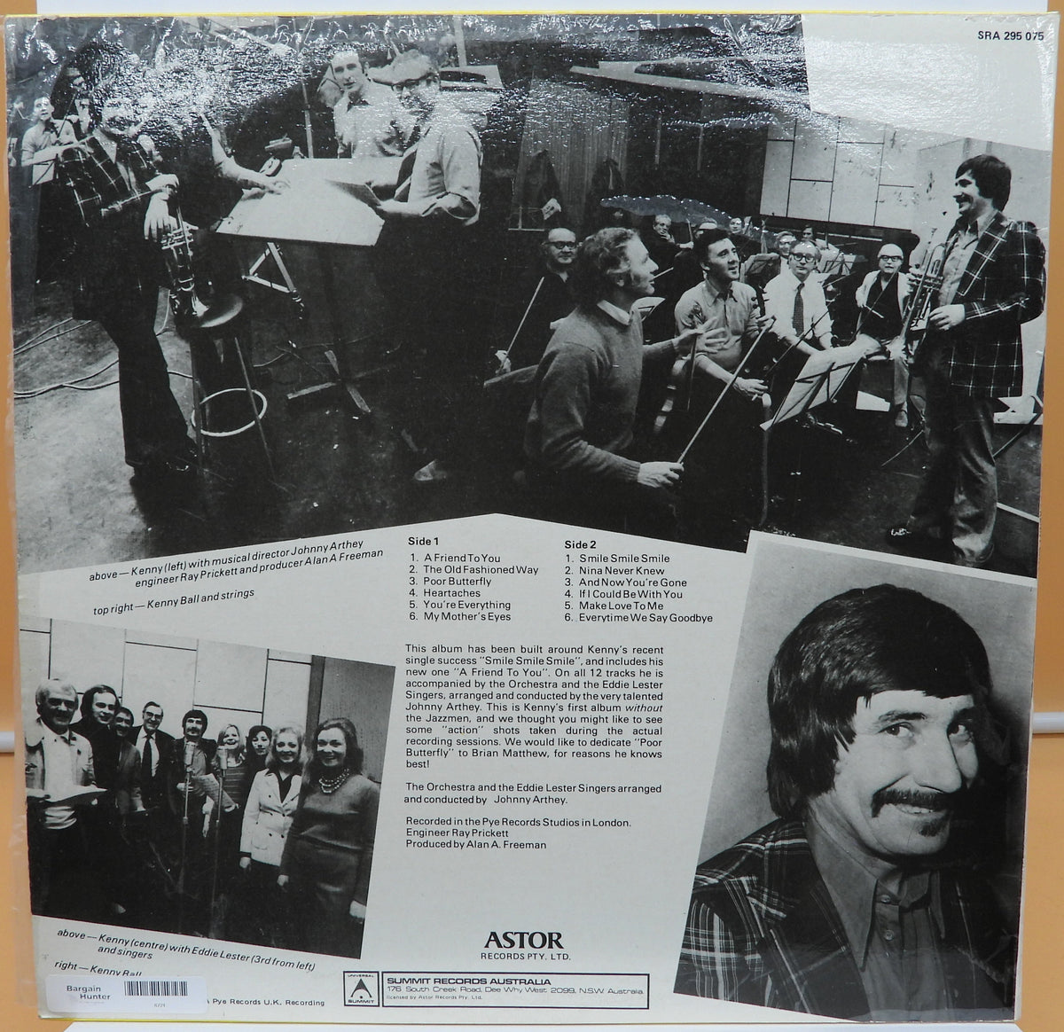 A Friend to You Vinyl Lp Kenny Ball Johnny Arthey Orchestra Summit
