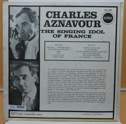 Charles Aznavour the Singing Idol of France Vinyl Lp Ember Records