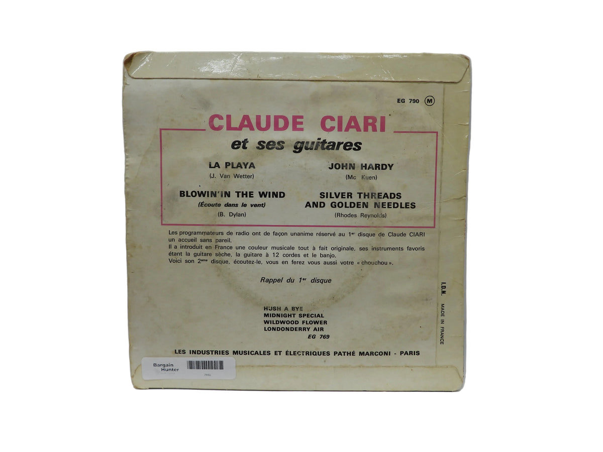 Claude Ciari Et Ses Guitares 45 Rpm Vinyl Record Pathé