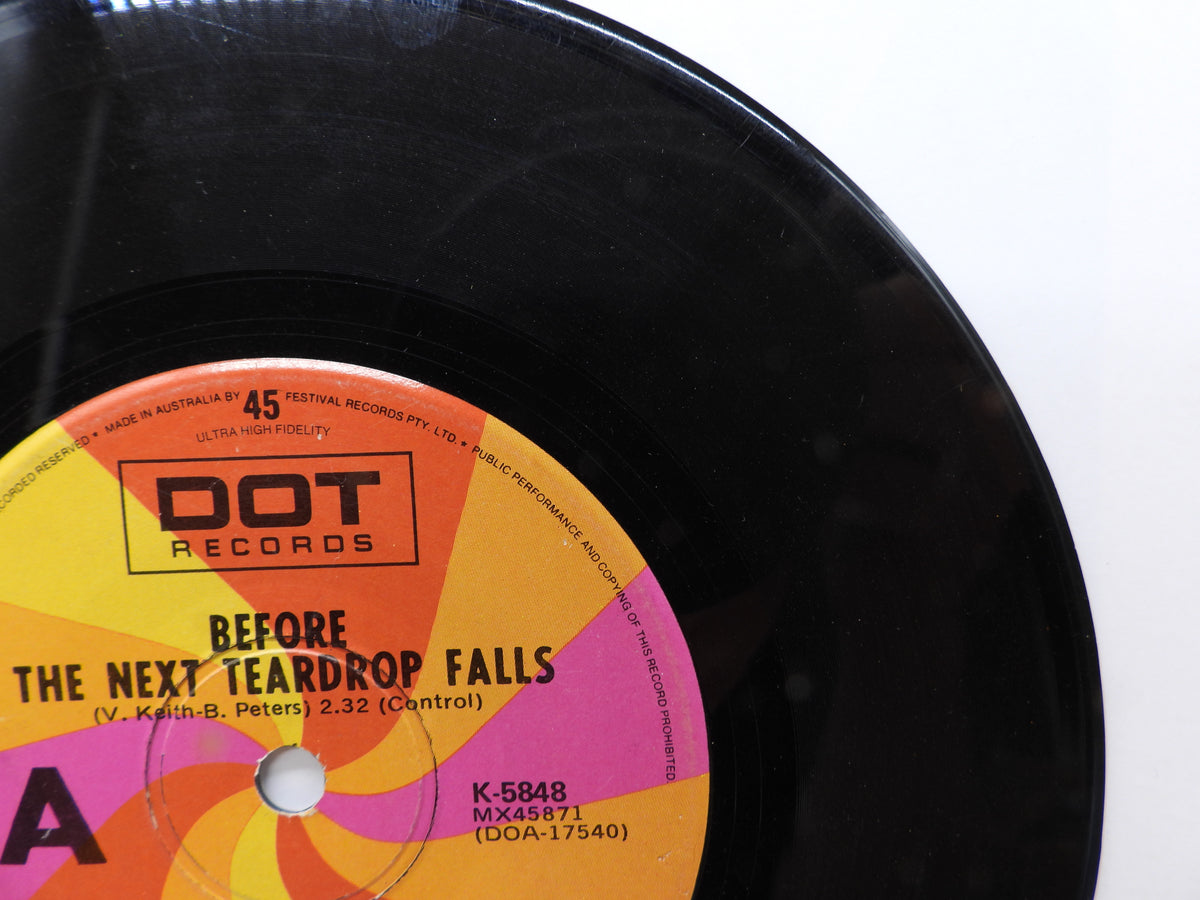 Freddy Fender Before the Next Teardrop Falls 45 Rpm Vinyl Single Dot Records