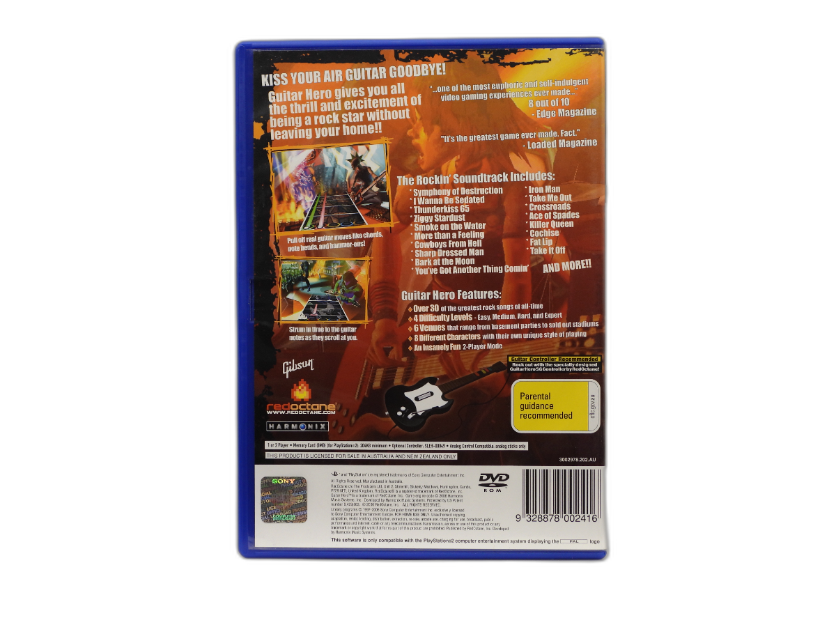 Guitar Hero PS2 Video Game