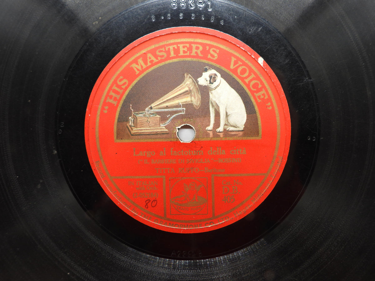 His Master's Voice 78rpm Vinyl Record Opera Titta Ruffo Il Barbiere Di Siviglia
