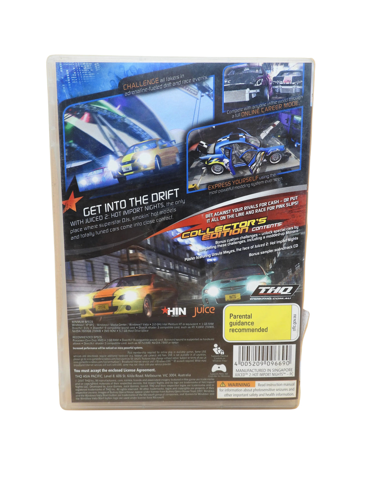 Juiced 2 Hot Import Nights Soundtrack Sampler Pc Dvd Thq No Game Soundtrack Only