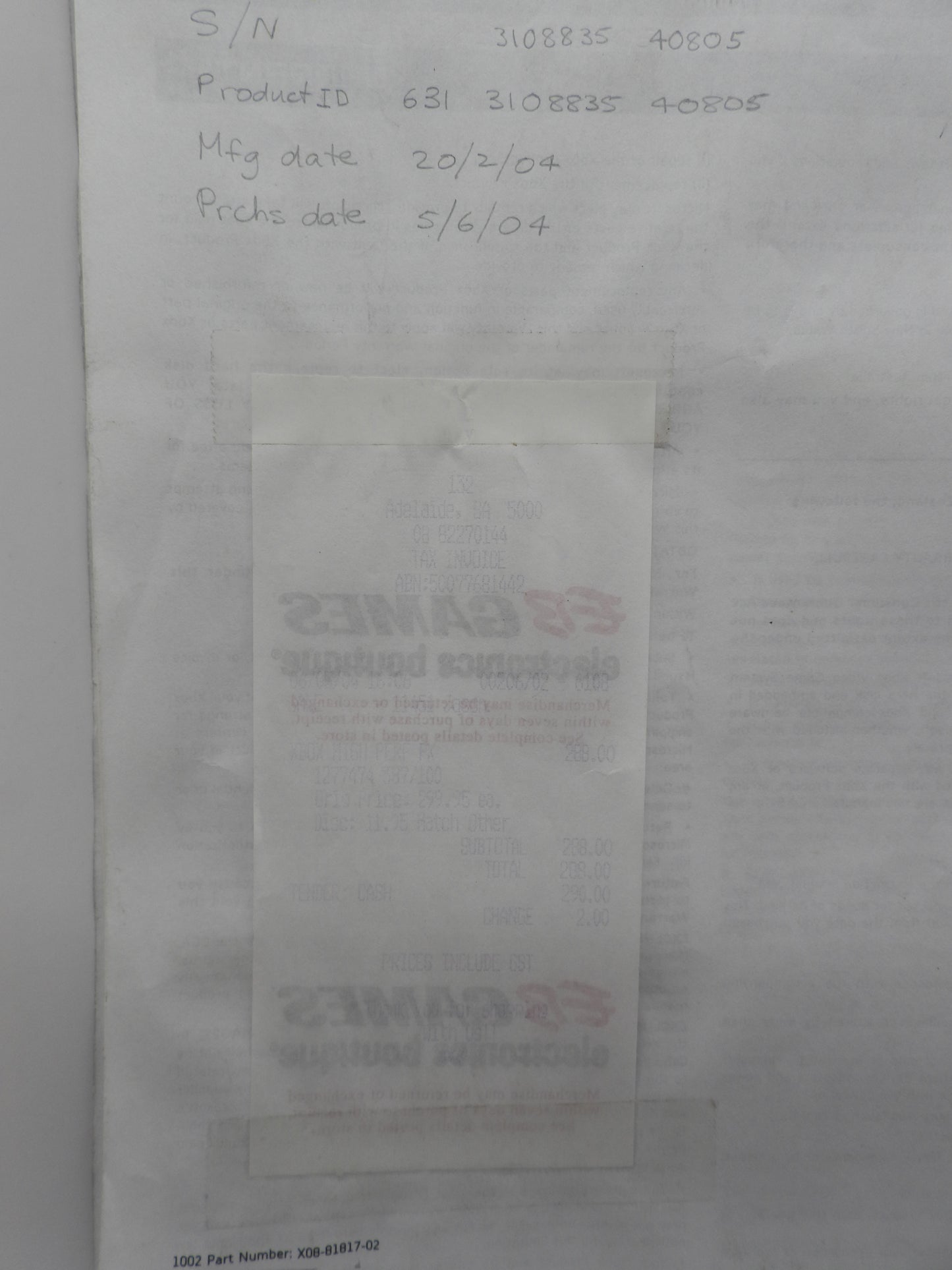Microsoft Xbox Instruction Manual Game