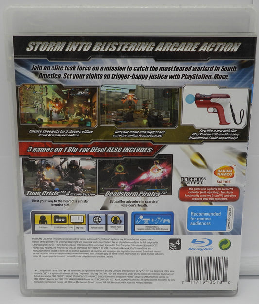 Time Crisis Razing Storm PS3 Playstation Move Namco Game
