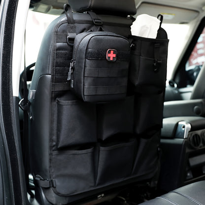 Car seat back storage bag, camping accessories wash bag with adjustable shoulder strap, outdoor camping cosmetic bag