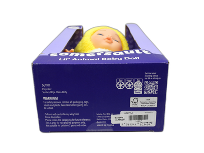 Somersault Lil' Animal Baby Doll Yellow Chick Plush