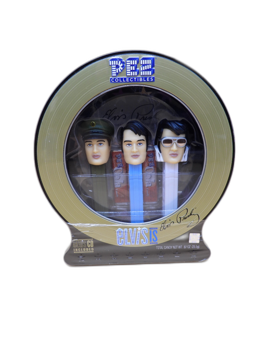 Elvis Presley Pez Collectible Tin With Cd