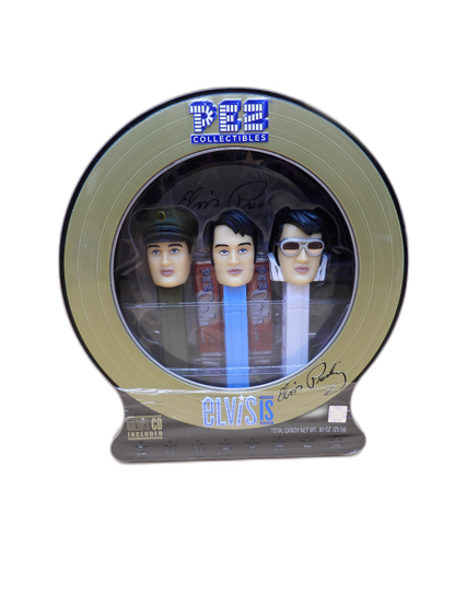 Elvis Presley Pez Collectible Tin With Cd
