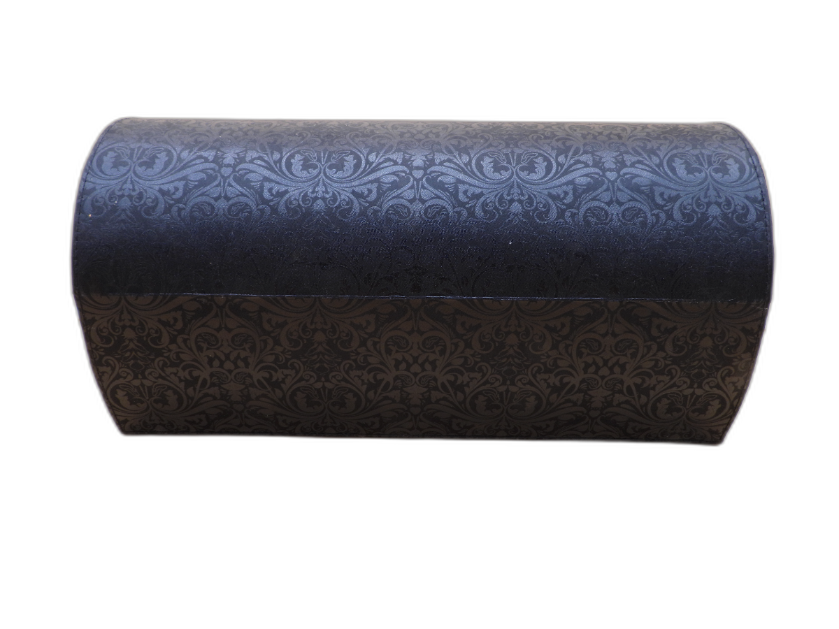 GHD Black Decorative Jewelry Storage Box w/ Mirror – Brass Accents – Damaged