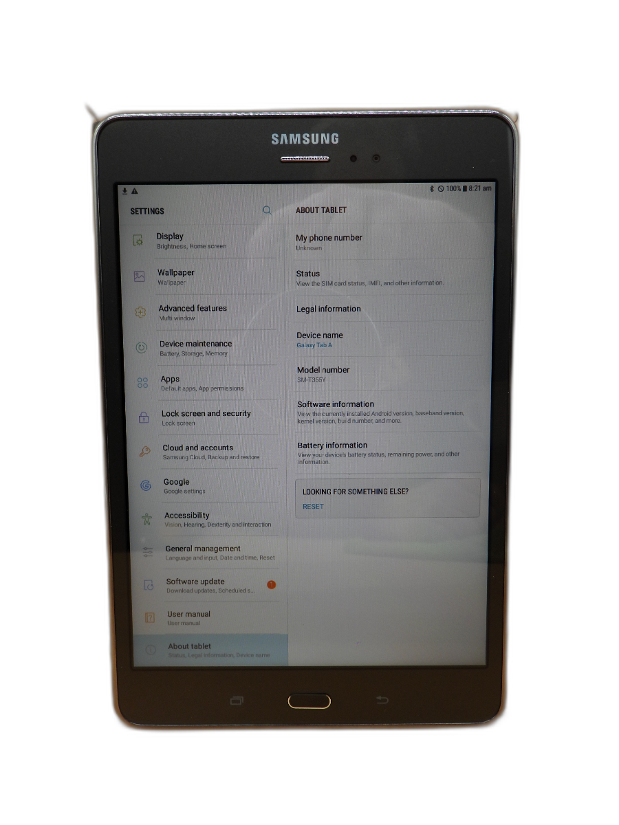 Samsung Galaxy Tab a 8.0 2015 Sm T355y 16gb Tablet scratches to screen 